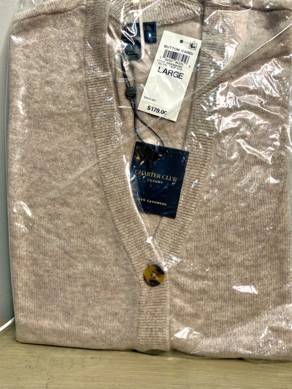 NWT Charter Club Luxury 100% Cashmere Cardi - Picture 2 of 4